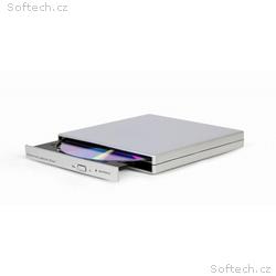 GEMBIRD externí mechanika DVD, USB 2.0, stříbrná