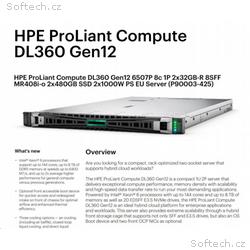 HPE DL360 G12 6507P, 64GB, 2 x 480GB SSD