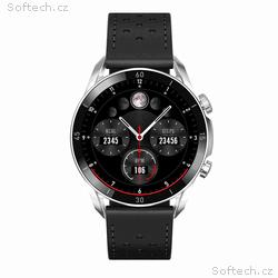 Garett Smartwatch V10 Silver-black leather