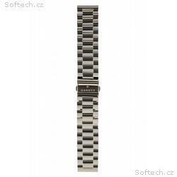 Garett řemínek 22 mm, stříbrný kovový, typ Solid