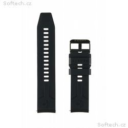 Garett řemínek 22 mm, černý silikonový