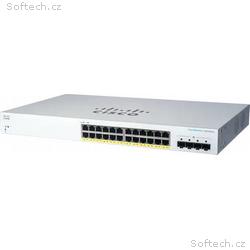 Cisco switch CBS220-24P-4G (24xGbE, 4xSFP, 24xPoE+