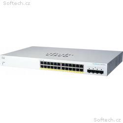 Cisco switch CBS220-24P-4G-UK (24xGbE, 4xSFP, 24xP