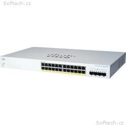 Cisco switch CBS220-24P-4X (24xGbE, 4xSFP+,24xPoE+