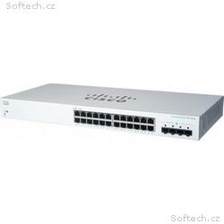 Cisco switch CBS220-24T-4G (24xGbE, 4xSFP, fanless