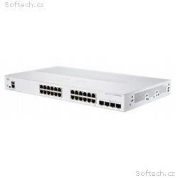 Cisco switch CBS350-24T-4G-UK (24xGbE, 4xSFP, fanl