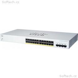 Cisco switch CBS220-24FP-4G (24xGbE, 4xSFP, 24xPoE