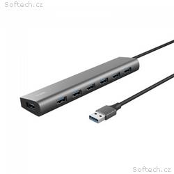 TRUST rozbočovač HALYX, 7portový rozbočovač USB 3.