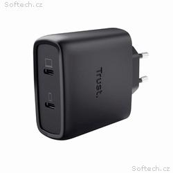 TRUST GaN Nabíječka MAXO 65W 2-Port, USB-C, černá