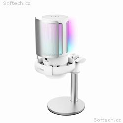 TRUST mikrofon GXT238 Auron, USB-C, RGB, bílá