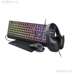 TRUST Sada sluchátka + myš + klávesnice + mousepad