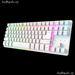 Trust GXT831 Thado TKL, Bezdrátové USB, US, Bílá