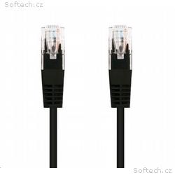 Kabel C-TECH patchcord Cat5e, UTP, černý, 5m