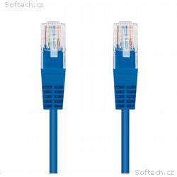 Kabel C-TECH patchcord Cat5e, UTP, modrý, 0,25m