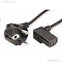 Kabel C-TECH síťový 2m 220, 230V napájecí, lomený,