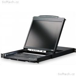 ATEN dual rail console, 19" LCD, rack 19", klávesn