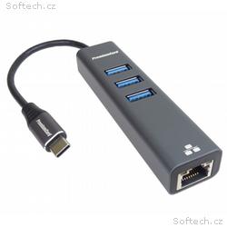 PREMIUMCORD Adaptér USB-C na Gigabit 10, 100, 1000