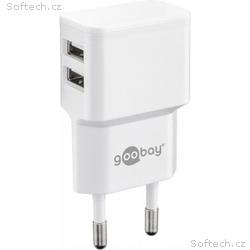 Goobay Napájecí a nabíjecí adaptér 230V na 2x USB,