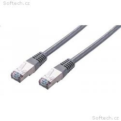 Kabel C-TECH patchcord Cat5e, FTP, šedý, 5m