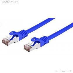 Kabel C-TECH patchcord Cat6, FTP, modrý, 0,5m