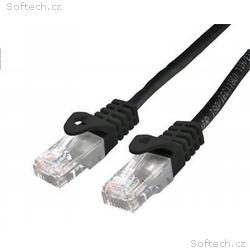 Kabel C-TECH patchcord Cat6, UTP, černý, 0,25m