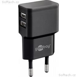 Goobay Napájecí a nabíjecí adaptér 230V na 2x USB,