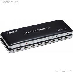 PremiumCord 4K@60hz HDMI switch 7:1 plastový s dál