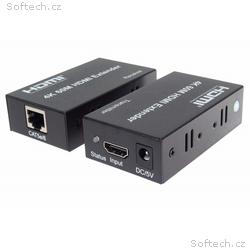 PremiumCord HDMI2.0 extender na 60m přes jeden kab