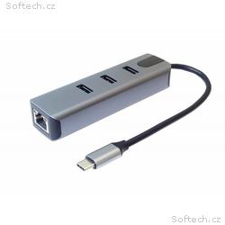 PremiumCord Adapter USB-C na Gigabit 10, 100, 1000