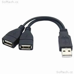 PREMIUMCORD Nabíjecí kabel USB 2.0, 15cm, černá