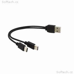 PREMIUMCORD Nabíjecí kabel USB 2.0, 2xUSB-C na USB
