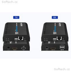 PremiumCord 4K@60Hz HDMI KVM extender s USB 2.0 na