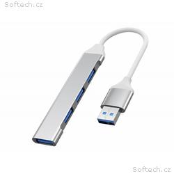PremiumCord Hub USB3.2A na USB3.2 A + 3x USB2.0 A,