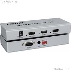 PremiumCord HDMI 2.1 splitter 1-2 porty, 8K@60Hz, 