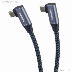PremiumCord USB-C 2x zahnutý kabel ( USB 3.2 GEN 2