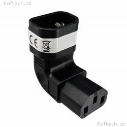 Adaptér vertikálně úhlový IEC C13 na IEC C14 napět