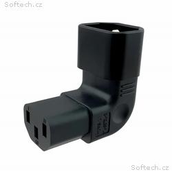 Adaptér vertikálně úhlový IEC C13 na IEC C14 napět