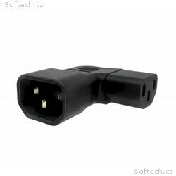 Adaptér úhlový na stranu IEC C13 na IEC C14 napětí