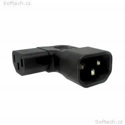 Adaptér úhlový na stranu IEC C13 na IEC C14 napětí