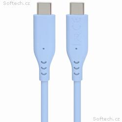 PremiumCord silikonový USB-C 60W, modrý, 1.5m