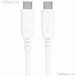 PremiumCord silikonový USB-C 60W, bílý, 1.5m