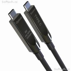 PremiumCord USB-C kabel Gen2 AOC DP1.4, 10m