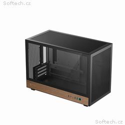 DEEPCOOL Case CH260 WOOD, mATX, Průhledná bočnice,