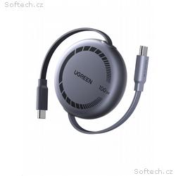 UGREEN navíjecí kabel USB-C, 1m, stříbrná
