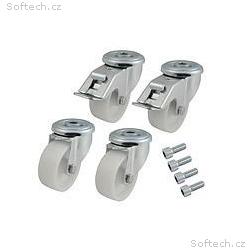 Kolečka otočná pro stoj.rack, nosn.600kg, set 4ks
