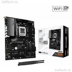 ASRock MB Sc AM5 B850 Pro-A WiFi, AMD B850, 4xDDR5