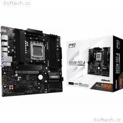 ASRock MB Sc AM5 B850M PRO-A, AMD B850, 4xDDR5, 1x