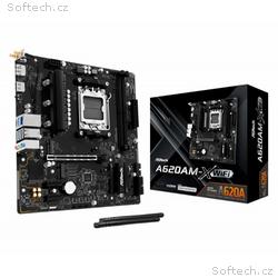 ASRock MB Sc AM5 A620AM-X WIFI, AMD A620A, 2xDDR5,