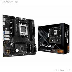 ASRock MB Sc AM5 A620AM-X, AMD A620A, 2xDDR5, 1xHD