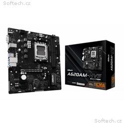ASRock MB Sc AM5 A620AM-HVS, AMD A620A, 2xDDR5, 1x